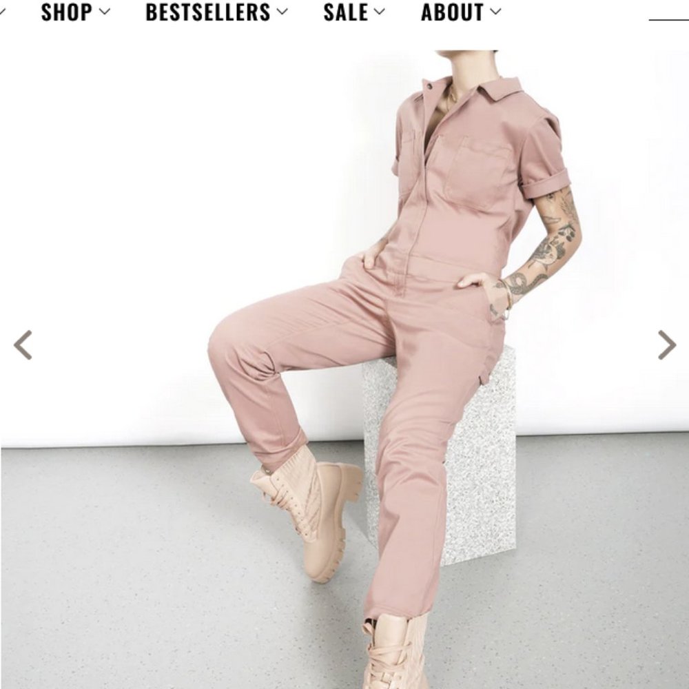 Wildfang "The Essential" Coral Coveralls